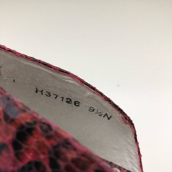 ROS HOMMERSON faux snakeskin peep toe heels - Picture 6 of 9